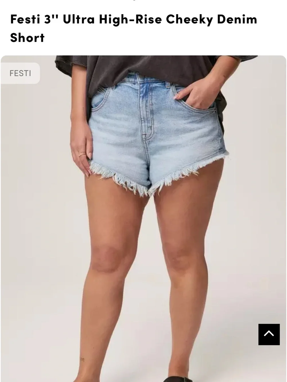 torrid festi 3” ultra high rise cheeky denim